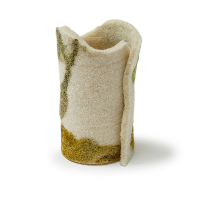 Woodlands Felted Wool Flower Vase